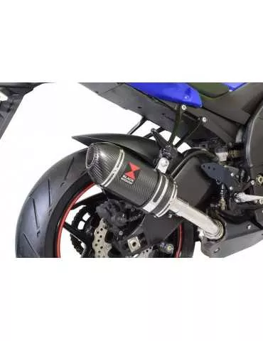 ZX6R ZX-6R 2009/2016 Tube de raccord & Silencieux Ovale En Carbone 200mm