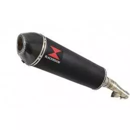 Honda NC 700 S (RC61) 2012-2014 Kit Silencieux : Silencieux Ovale Noir Inox 400mm  + Carbone Tip