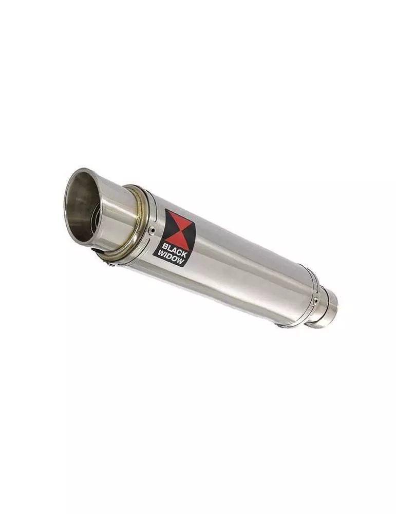 ZX6R ZX-6R 636 2013/2020 Decata / Tube de raccord & Silencieux Rond GP Style en Inox 350mm