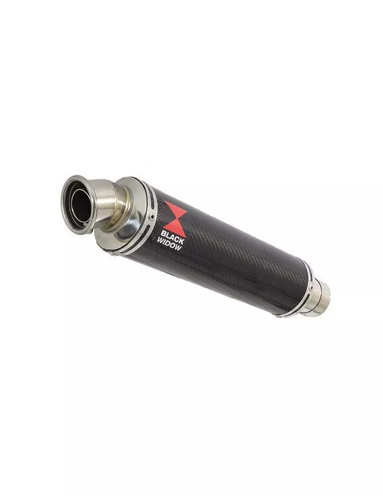 ZX6R ZX-6R 636 2013/2020 Decata / Tube de raccord & Silencieux Rond En Carbone 350mm
