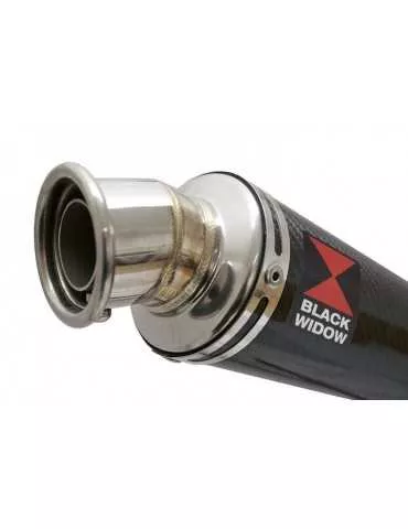 ZX6R ZX-6R 636 2013/2020 Decata / Tube de raccord & Silencieux Rond En Carbone 350mm