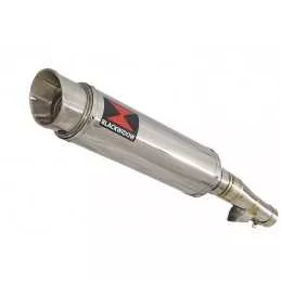 Honda NC 700 S (RC61) 2012-2014 Kit Silencieux : Silencieux Rond GP Style Inox 360mm