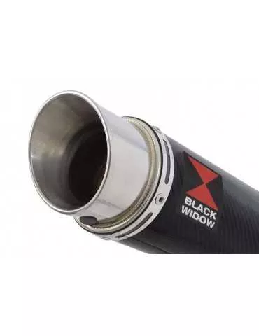 ZX6R ZX-6R 636 2013/2020 Decata / Tube de raccord & Silencieux GP Rond En Carbone & Canule en Titane 230mm