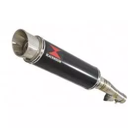 Honda NC 700 S (RC61) 2012-2014 Kit Silencieux: Silencieux Rond GP Style Noir Inox 360mm