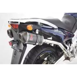 Kawasaki KLV 1000 2004-2007 Silencieux Kit / Silencieux Ovale En Carbone & Canule en Carbone 200mm