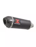 ZX6R ZX-6R 636 2013/2020 Tube de raccord & Silencieux Ovale Noir En Inox + Canule En Carbone 300mm