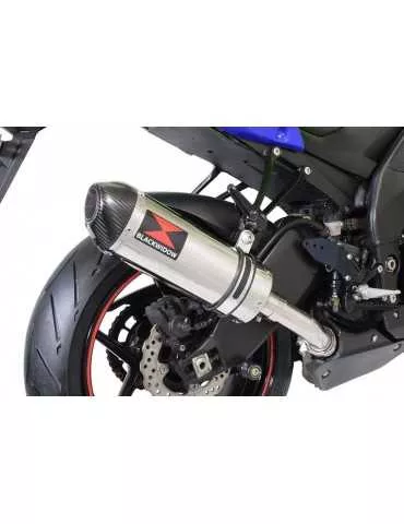 ZX6R ZX-6R 636 2013/2020 Tube de raccord & Silencieux Ovale En Inox + Canule En Carbone 300mm