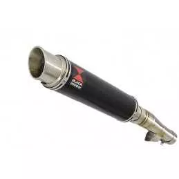 Honda NC 700 S (RC61) 2012-2014 Kit Silencieux: 350mm Silencieux Rond GP Style Noir Inox