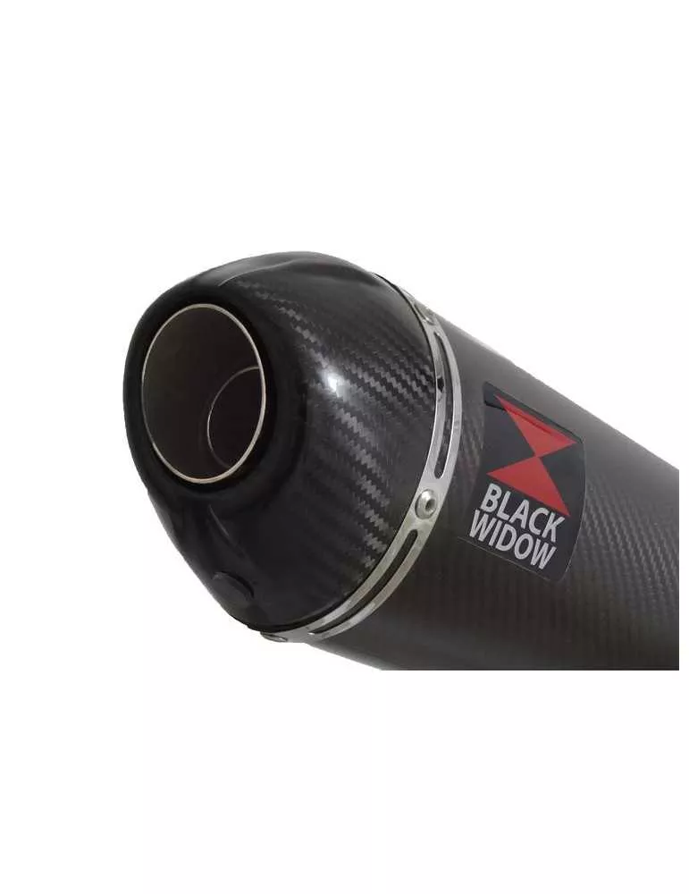 ZX6R ZX-6R 636 2013/2020 Tube de raccord & Silencieux Ovale En Carbone 200mm