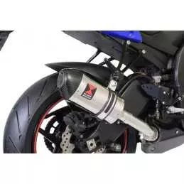 ZX6R ZX-6R 636 2013/2020 Tube de raccord & Silencieux Ovale En Inox + Canule en Carbone 200mm