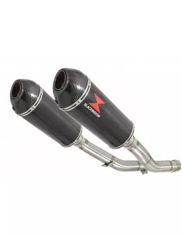 Z1000 ZR1000A 2003 04 05 06 4-2 Silencieux Ovale En Carbone + Canule en Carbone 300mm