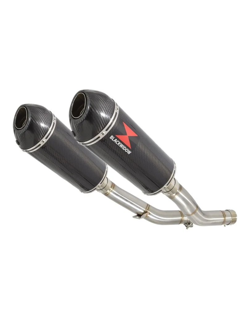 Z1000 ZR1000A 2003 04 05 06 4-2 Silencieux Ovale En Carbone + Canule en Carbone 300mm