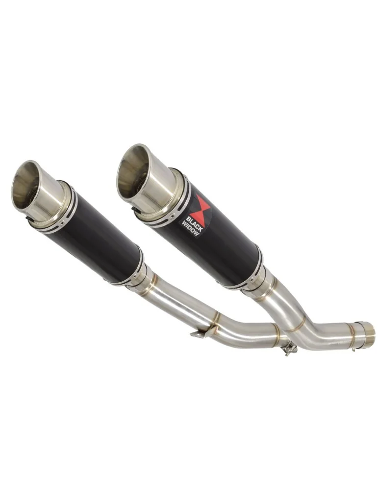 Z1000 ZR1000A 2003 04 05 06 4-2 Silencieux Rond GP Style Noir En Inox (1) 230mm