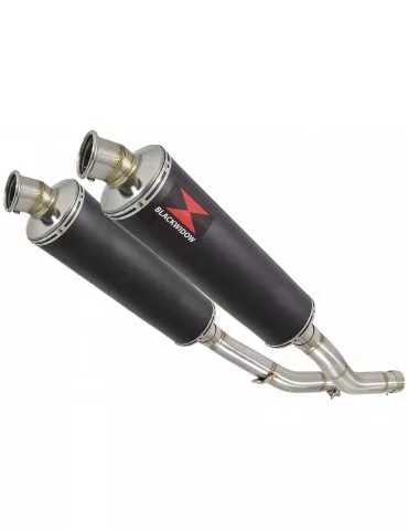 KAWASAKI Z1000 ZR1000A 2003 04 05 06 4-2 Silencieux Rond Noir En Inox 400mm