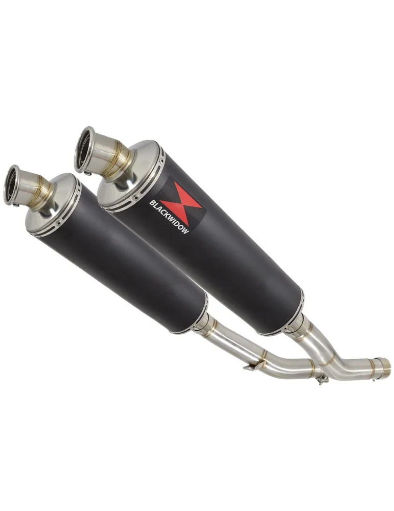 KAWASAKI Z1000 ZR1000A 2003 04 05 06 4-2 Silencieux Rond Noir En Inox 400mm