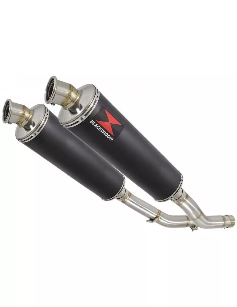 KAWASAKI Z1000 ZR1000A 2003 04 05 06 4-2 Silencieux Rond Noir En Inox 400mm