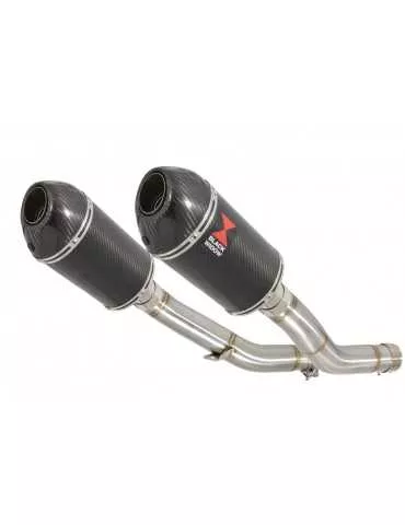 Z1000 ZR1000A 2003 04 05 06 4-2 Silencieux Ovale En Carbone + Canule en Carbone 200mm