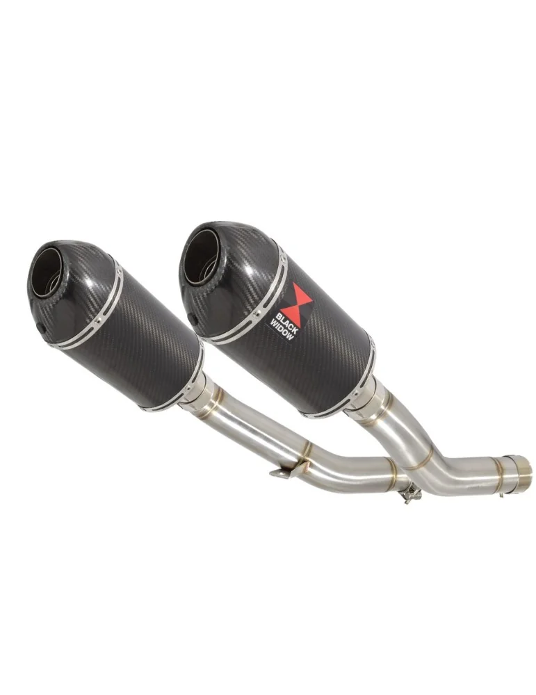 Z1000 ZR1000A 2003 04 05 06 4-2 Silencieux Ovale En Carbone + Canule en Carbone 200mm