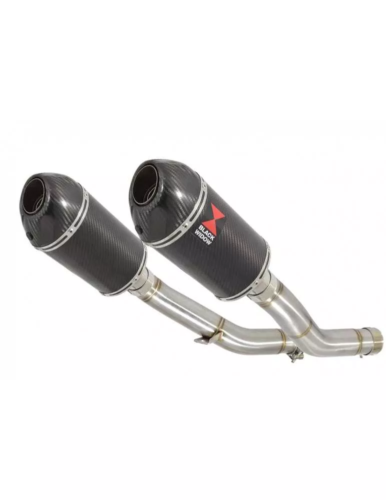 Z1000 ZR1000A 2003 04 05 06 4-2 Silencieux Ovale En Carbone + Canule en Carbone 200mm