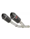Z1000 ZR1000A 2003 04 05 06 4-2 Silencieux Ovale En Carbone + Canule en Carbone 200mm