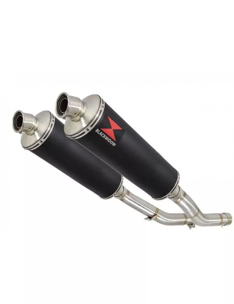 KAWASAKI Z1000 ZR1000A 2003 04 05 06 4-2  Silencieux Ovale Noir En Inox 400mm