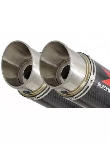 KAWASAKI Z1000 ZR1000A 2003 04 05 06 4-2  Silencieux Rond GP Style En Carbone 360mm