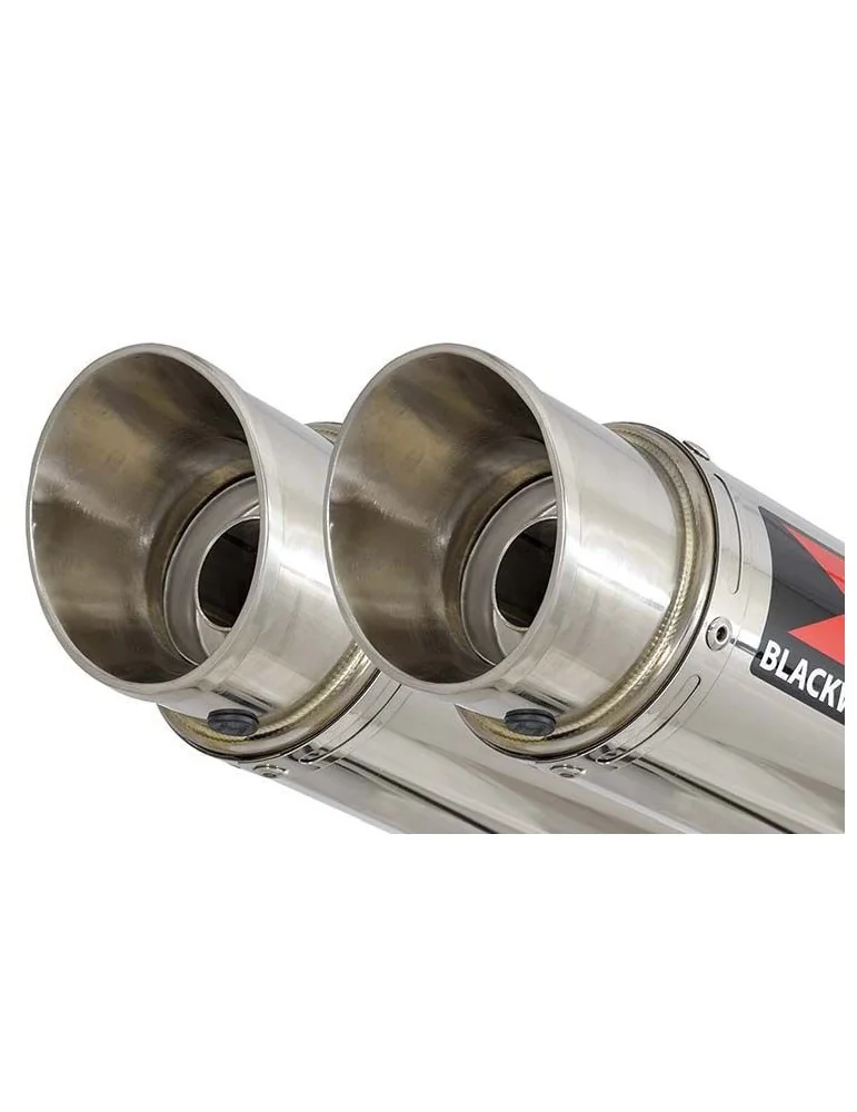 KAWASAKI Z1000 ZR1000A 2003 04 05 06 4-2 Exhaust Silencieuxs Rond GP Style Stainless Silencieuxs 360mm