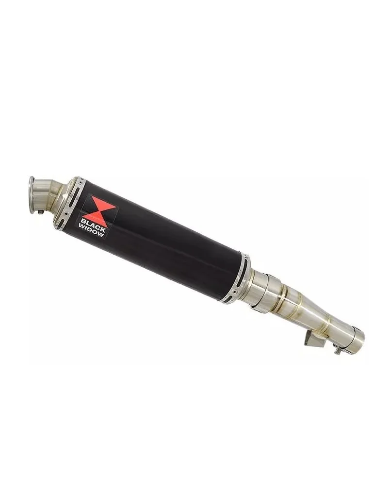 Honda NC 700 S (RC61) 2012-2014 Kit Silencieux: Silencieux Rond Noir Inox 350mm