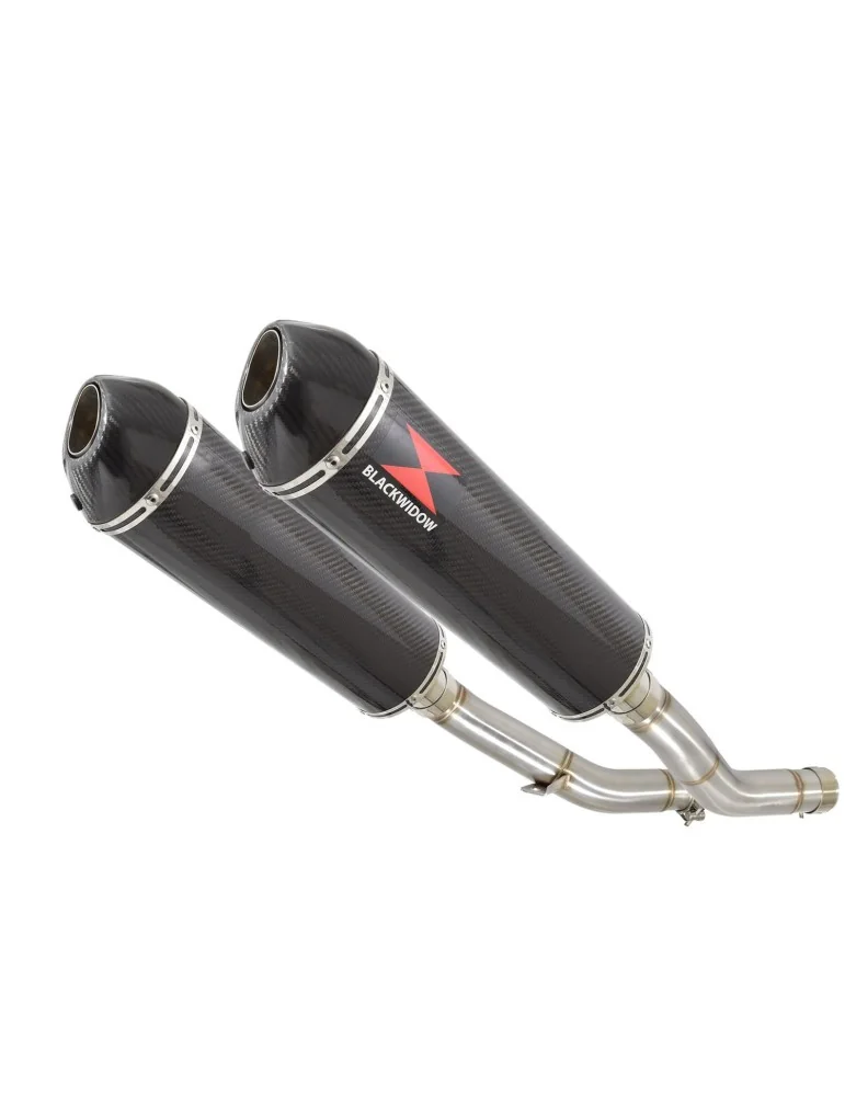 Z1000 ZR1000A 2003 04 05 06 4-2 Silencieux Ovale En Carbone + Canule en Carbone 400mm