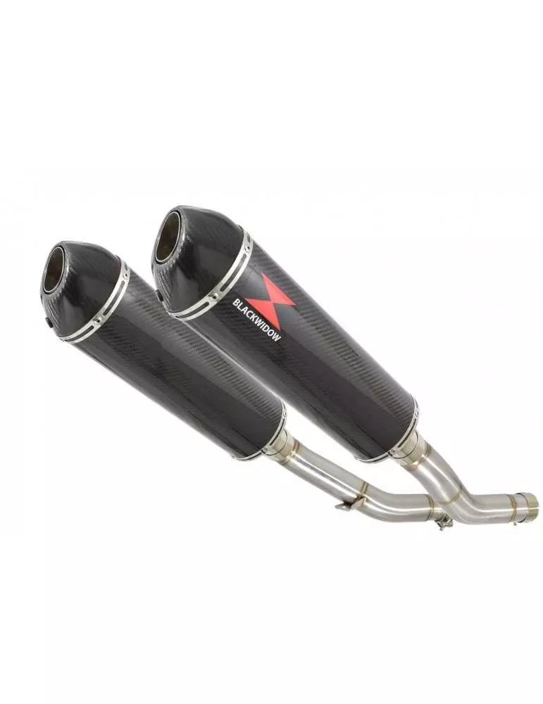Z1000 ZR1000A 2003 04 05 06 4-2 Silencieux Ovale En Carbone + Canule en Carbone 400mm