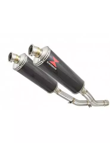 KAWASAKI Z1000 ZR1000A 2003 04 05 06 4-2 Exhaust Silencieuxs Ovale En Carbone 400mm