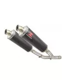 KAWASAKI Z1000 ZR1000A 2003 04 05 06 4-2 Exhaust Silencieuxs Ovale En Carbone 400mm