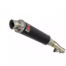 Honda NC 700 S (RC61) 2012-2014 Kit Silencieux: Silencieux Rond Noir Inox 350mm