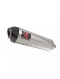Z750 ZR750 Z750S 04 05 06 Tube de raccord et Silencieux Ovale En Inox + Canule En Carbone 400mm