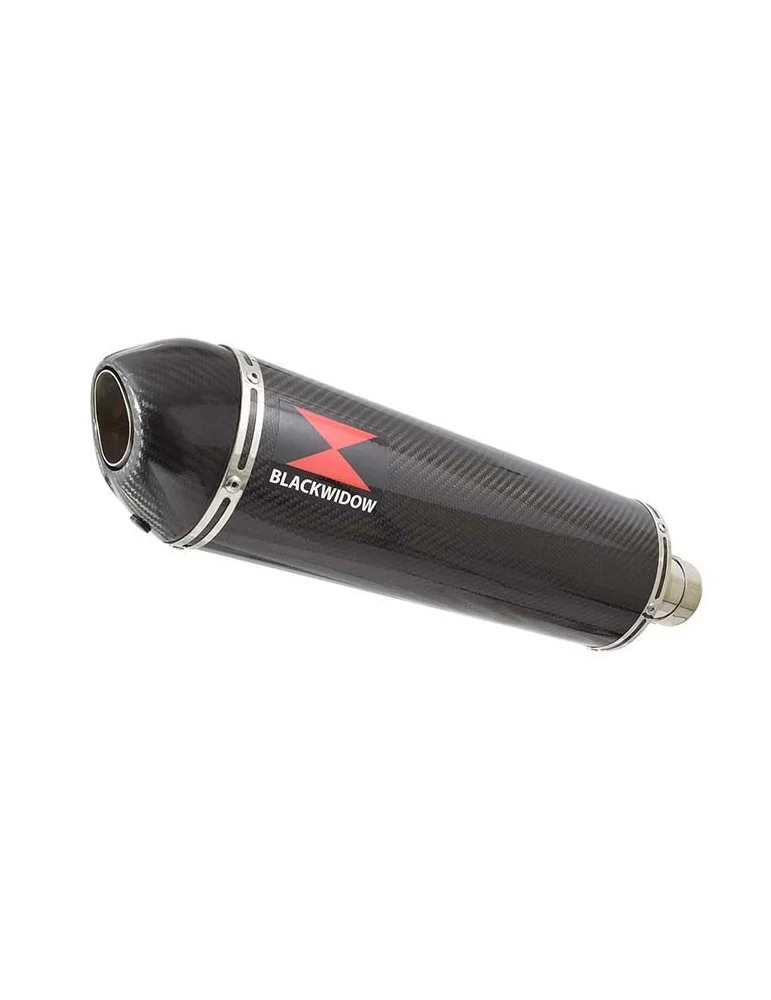 Z750 ZR750 Z750S 04 05 06 Tube de raccord et Silencieux Ovale En Carbone + Canule en Carbone 400mm