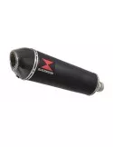 Z750 Z750R Z750L 07-14 Tube de raccord et Silencieux Ovale Noir En Inox + Canule En Carbone 400mm