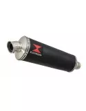 Z750 Z750R Z750L 07-14 Tube de raccord et Silencieux Ovale Noir En Inox 400mm
