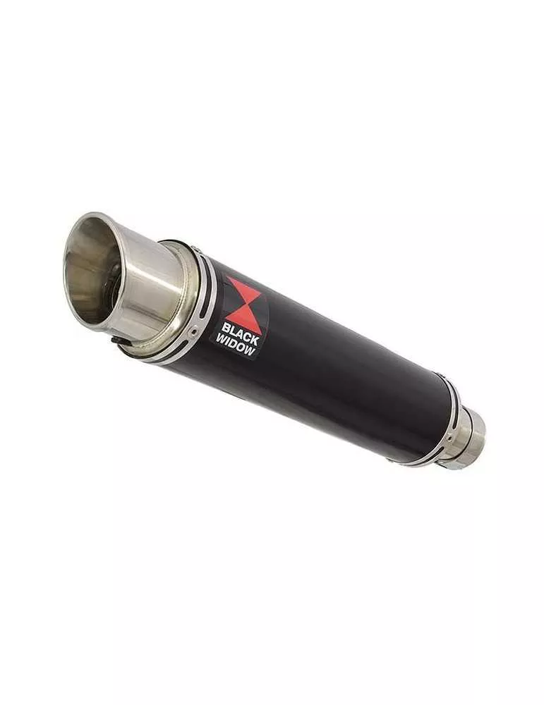 Z750 Z750R Z750L 07-14 Tube de raccord et Silencieux Rond GP Style Noir En Inox 350mm