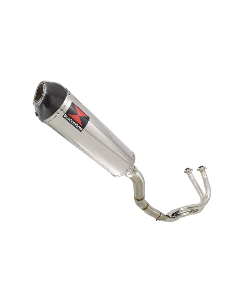 Ninja 650 2017 Decata Passage Haut Ligne complète + Silencieux Ovale en Inox & Canule en Carbone 400mm