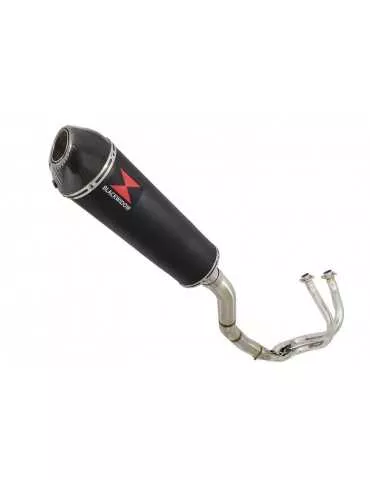 Ninja 650 2017 Decata Passage Haut Ligne complète + Silencieux Ovale Noir en Inox & Canule en Carbone 400mm