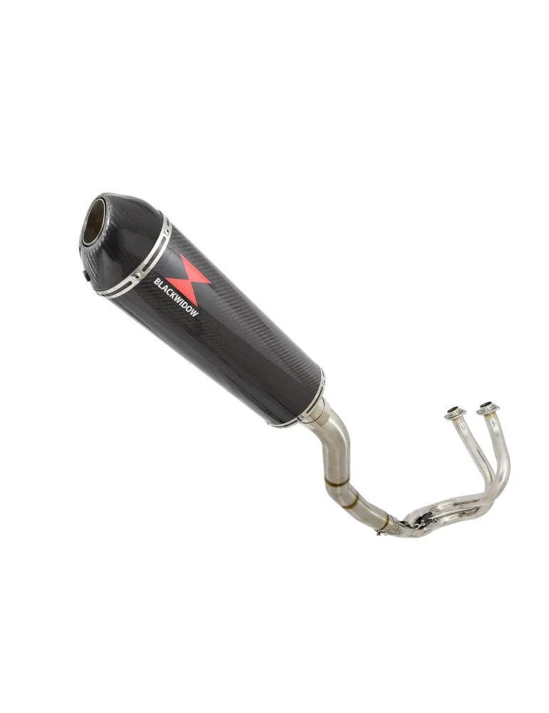 Ninja 650 2017 Decata Passage Haut Ligne complète + Silencieux Ovale En Carbone + Canule en Carbone 400mm