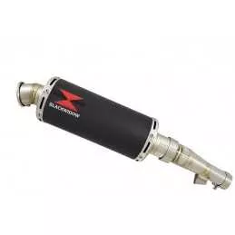 Honda NC 700 S (RC61) 2012-2014 Kit Silencieux : Silencieux Rond Noir Inox 300mm