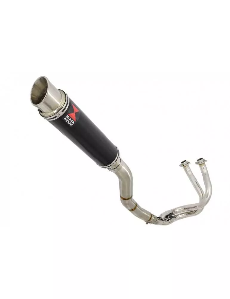 Ninja 650 2017 Decata Passage Haut Ligne complète + Silencieux GP Rond Noir en Inox 350mm
