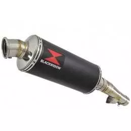 Honda NC 700 S (RC61) 2012-2014 Kit Silencieux : Silencieux Rond Noir Inox 300mm