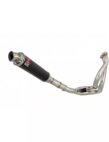 Ninja 650 2017 Decata Passage Bas Ligne complète + Silencieux Rond Noir en Inox 350mm