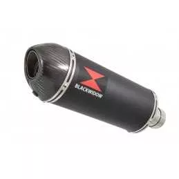 Ninja 650 2017 Decata Passage Bas Ligne complète + Silencieux Ovale Noir en Inox & Canule en Carbone 300mm