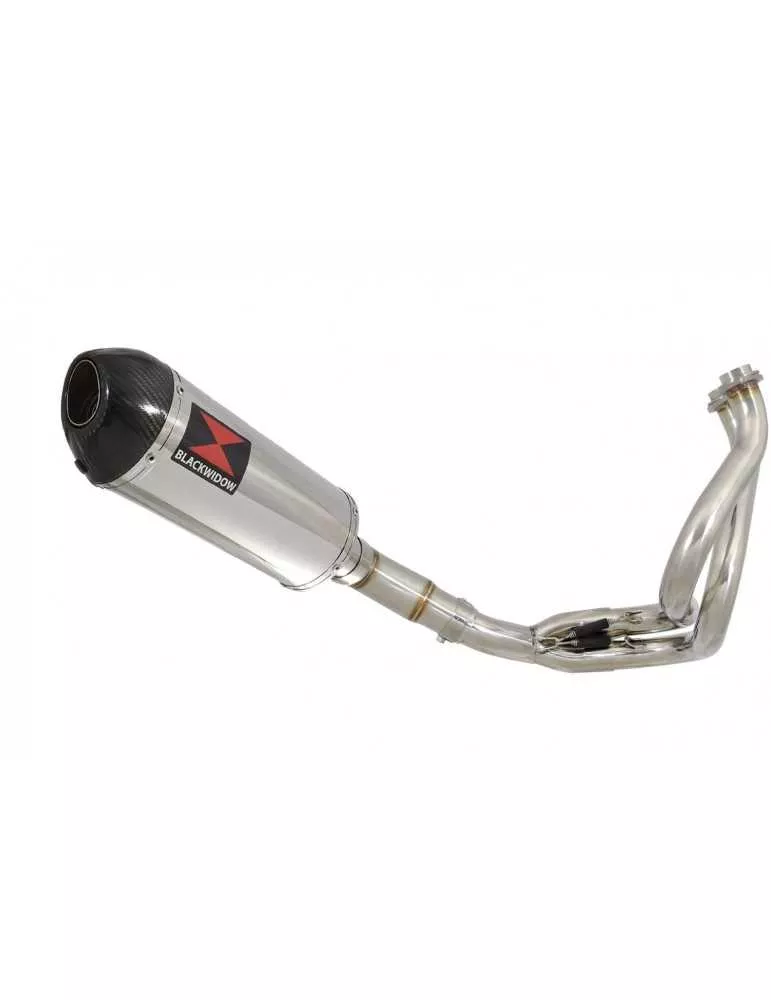 Kawasaki Z-650 2017 - 2021  Decata Passage Bas Ligne complète + Silencieux Ovale en Inox & Canule en Carbone 300mm