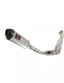 Kawasaki Z-650 2017 - 2021  Decata Passage Bas Ligne complète + Silencieux Ovale en Inox & Canule en Carbone 300mm