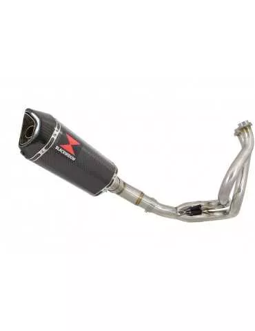 Kawasaki Z-650 2017 - 2021 Decata Passage Bas Ligne complète + Silencieux Hexagonale En Carbone 300mm