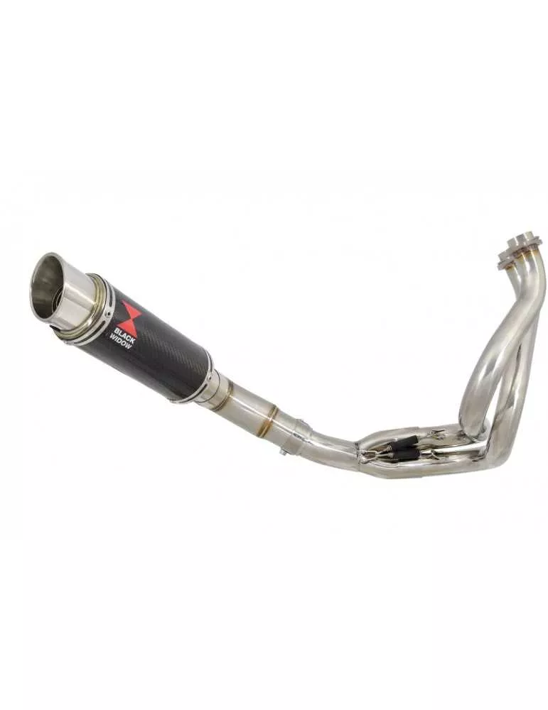 Kawasaki Z-650 2017 - 2021 Decata Passage Bas Ligne complète + Silencieux GP Rond En Carbone 230mm
